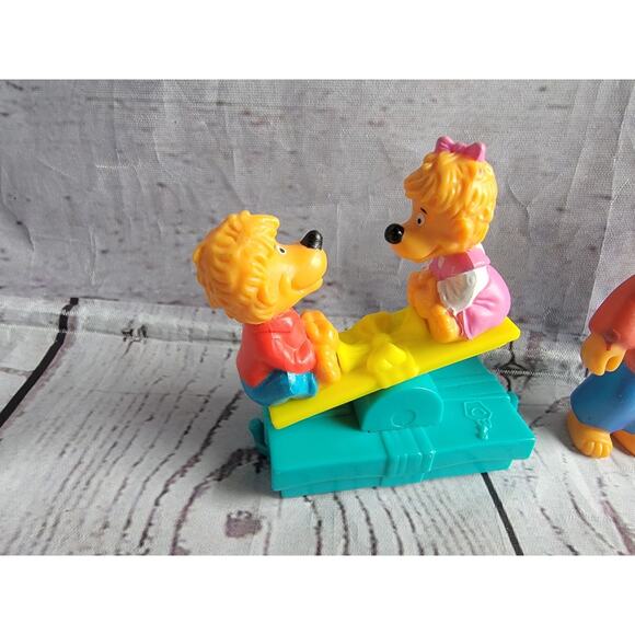 Vintage Berenstain Bears Brother & Sister Bear Flocked Figurines Toys 86, 94 - Picture 3 of 7